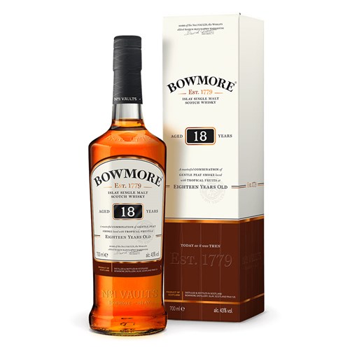Bowmore 18 Year Old Islay Single Malt Scotch Whisky 70cl - A Masterful Combination of Fruit, Smoke, and Chocolate